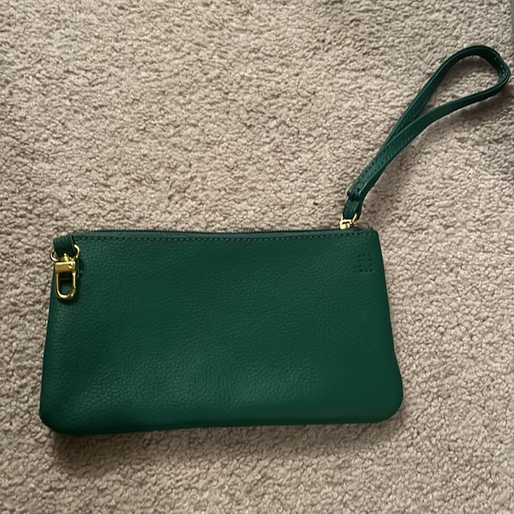 Green joy Mangano purse with removable clutch - Picture 6 of 12